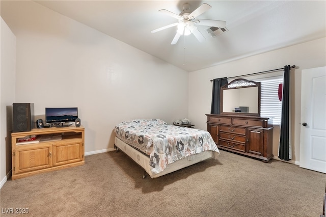 4656 E Desert Inn Rd, Las Vegas, NV 89121 - bedroom featuring vaulted ceiling, light carpet, and ceiling fan
