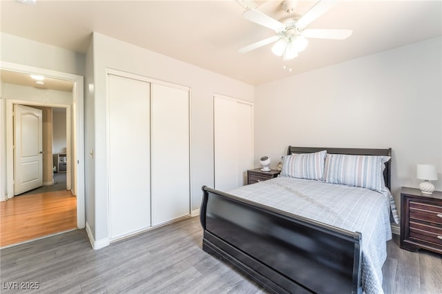 4656 E Desert Inn Rd, Las Vegas, NV 89121 - bedroom featuring light wood finished floors and a ceiling fan