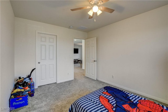 4240 Spring Storm Ave, North Las Vegas, NV 89081 - unfurnished bedroom with carpet floors and ceiling fan
