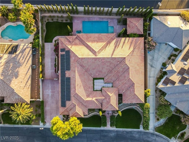 6120 Kings Brook Ct, Las Vegas, NV 89149 - aerial view of property and surrounding area with a pool area