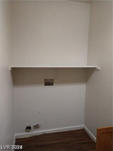256 Camino Viejo St, Henderson, NV 89012 - washroom with washer hookup, dark wood-style flooring, and gas dryer hookup