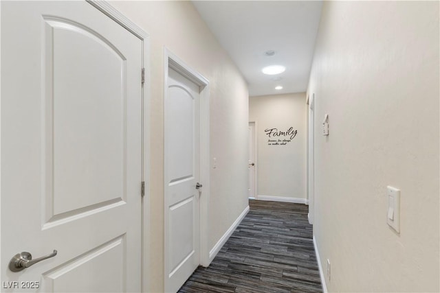 9240 Northfield Park Ct, Las Vegas, NV 89148 - corridor featuring dark wood finished floors and recessed lighting