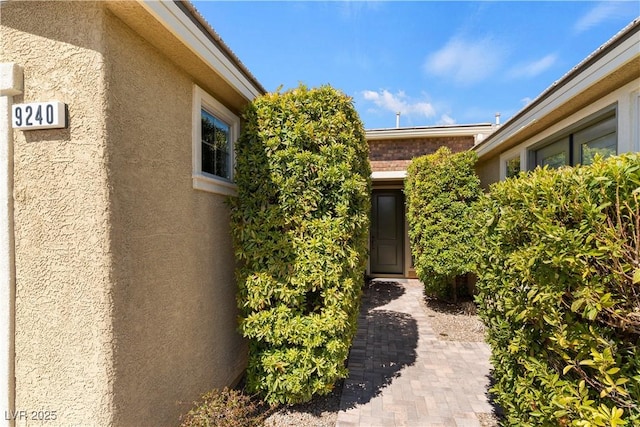 9240 Northfield Park Ct, Las Vegas, NV 89148 - view of exterior entry featuring stucco siding