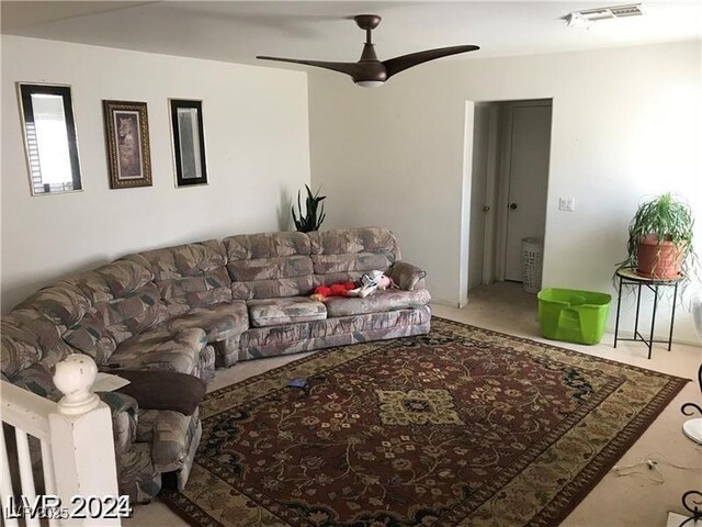 8769 Country View Ave, Las Vegas, NV 89129 - living room featuring ceiling fan