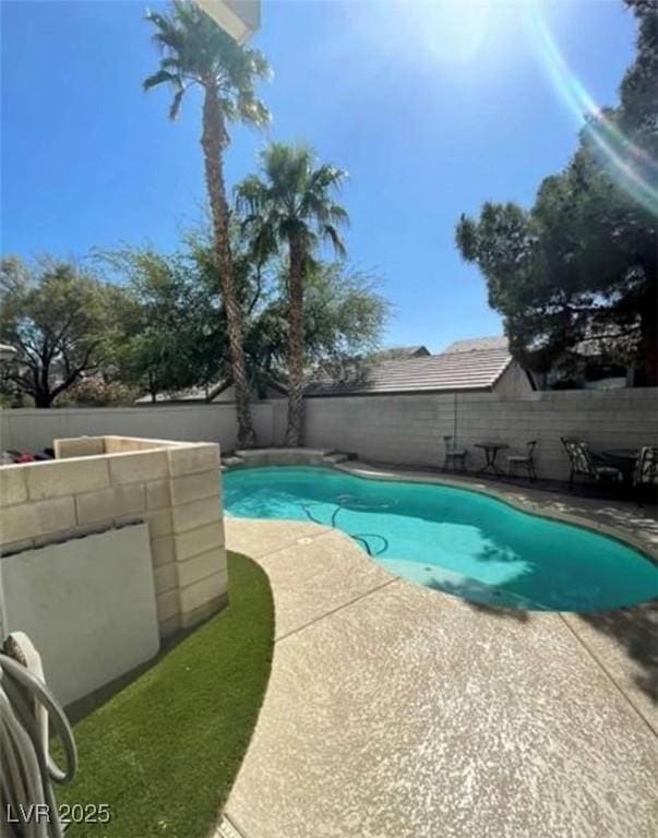 9801 Bradford Summit St, Las Vegas, NV 89183 - view of pool featuring a patio and a fenced backyard