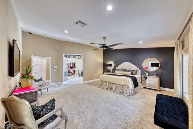 7311 Chaparral Cove Ln, Las Vegas, NV 89131 - carpeted bedroom featuring recessed lighting and ceiling fan