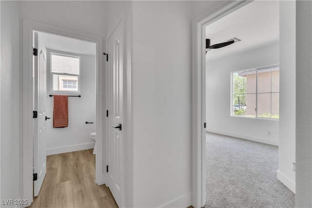 1551 Boundary Peak Way, Las Vegas, NV 89135 - hall with baseboards and light wood-style floors