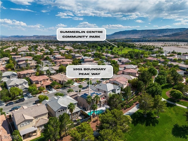 1551 Boundary Peak Way, Las Vegas, NV 89135 - aerial perspective of suburban area with mountains