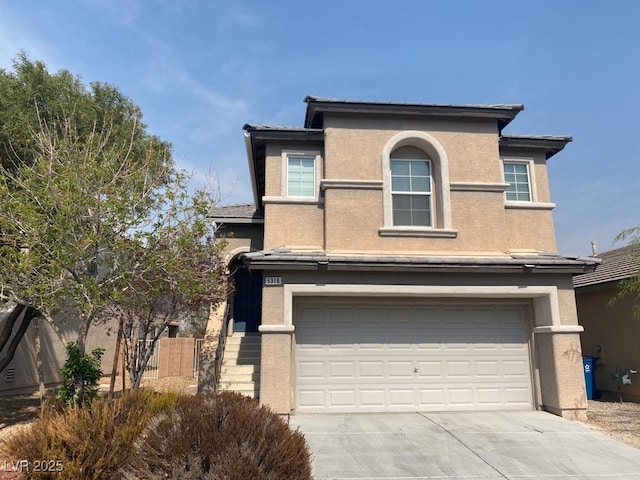 5316 Fireside Ranch Ave, Las Vegas, NV 89131 - traditional-style house with stucco siding, a garage, and concrete driveway