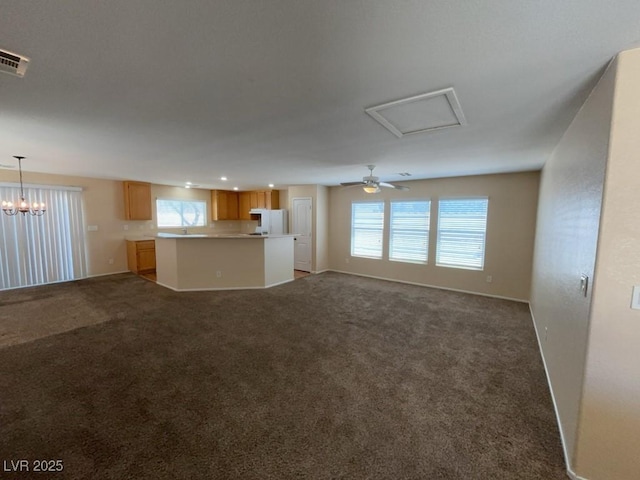 5316 Fireside Ranch Ave, Las Vegas, NV 89131 - unfurnished living room featuring healthy amount of natural light, carpet flooring, and recessed lighting