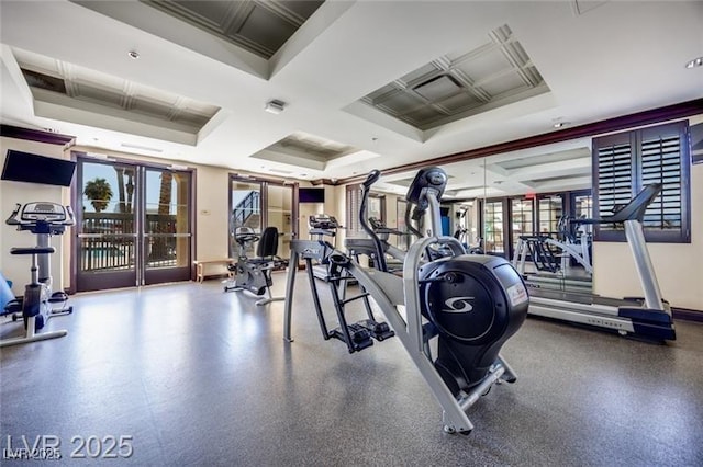 2405 W Serene Ave Unit 612, Las Vegas, NV 89123 - exercise room featuring coffered ceiling