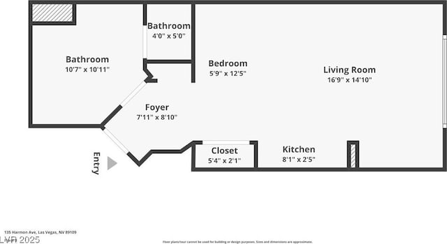 135 E Harmon Ave Unit 3816, Las Vegas, NV 89109 - view of home floor plan