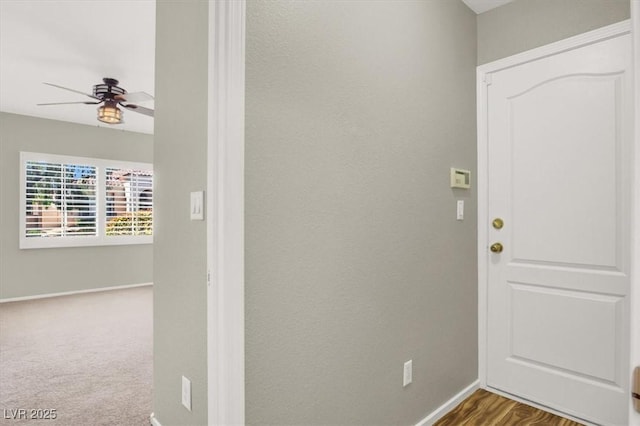 8612 Chiquita Dr, Las Vegas, NV 89128 - entryway featuring baseboards and a ceiling fan