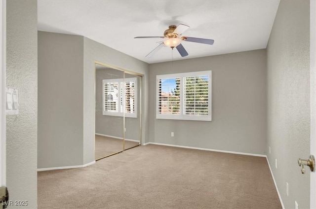 8612 Chiquita Dr, Las Vegas, NV 89128 - unfurnished bedroom with carpet flooring, a closet, and a ceiling fan