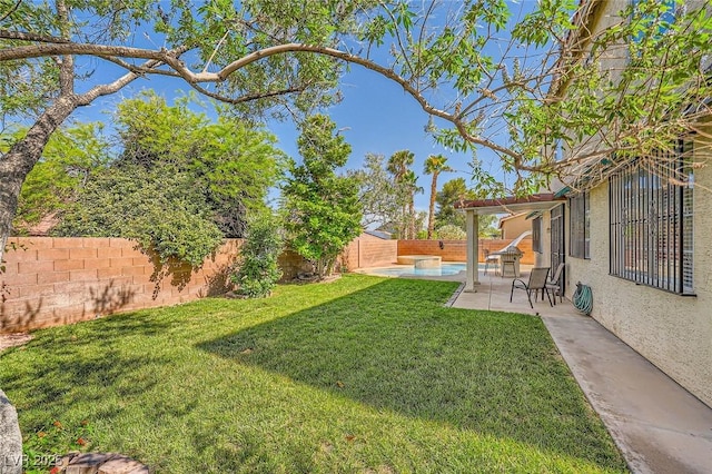 3624 Snowy Pines St, Las Vegas, NV 89147 - fenced backyard featuring a patio area