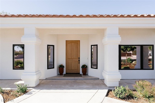 7745 Radcliff St, Las Vegas, NV 89123 - doorway to property featuring stucco siding