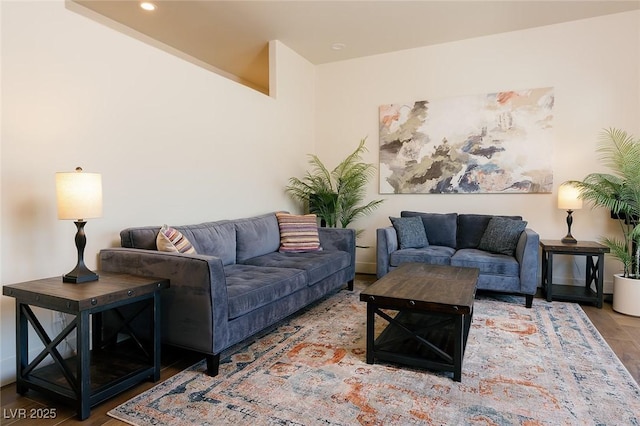 7745 Radcliff St, Las Vegas, NV 89123 - living room with recessed lighting and wood finished floors