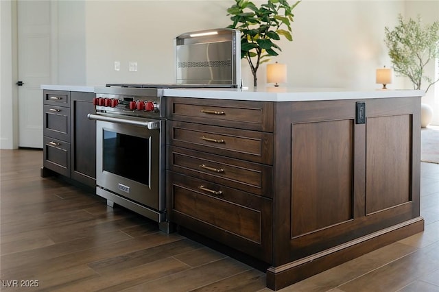 7745 Radcliff St, Las Vegas, NV 89123 - bar featuring premium range and dark wood-type flooring