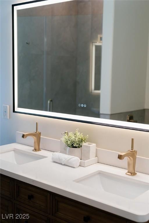 7745 Radcliff St, Las Vegas, NV 89123 - bathroom featuring double vanity