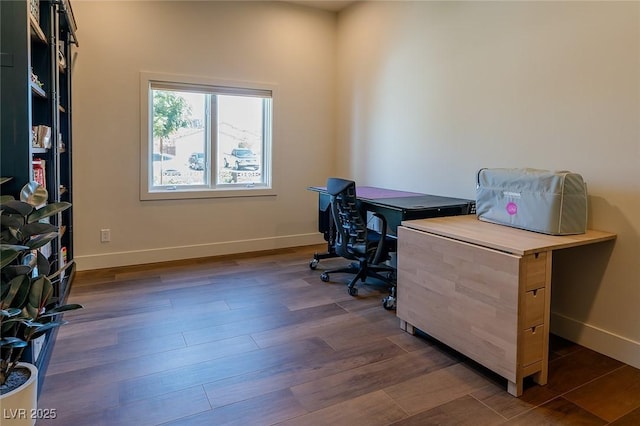 7745 Radcliff St, Las Vegas, NV 89123 - office area with dark wood-type flooring