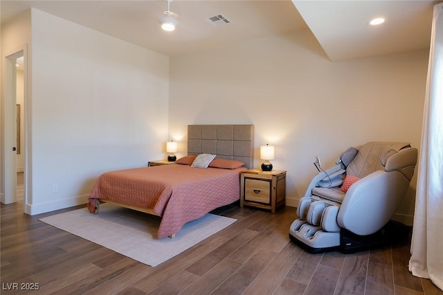 7745 Radcliff St, Las Vegas, NV 89123 - bedroom with dark wood finished floors and recessed lighting