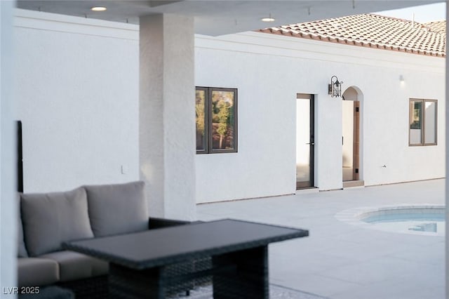 7745 Radcliff St, Las Vegas, NV 89123 - view of patio / terrace with an outdoor pool