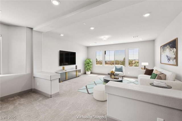 8753 Mann St, Las Vegas, NV 89139 - living area with light colored carpet and recessed lighting