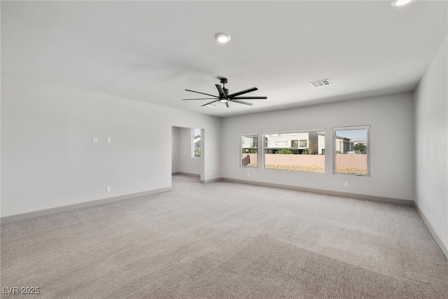 8753 Mann St, Las Vegas, NV 89139 - spare room featuring carpet floors, a ceiling fan, and recessed lighting