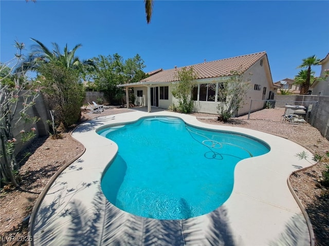 13 Desert Dawn Ln, Henderson, NV 89074 - view of pool with a patio and a fenced backyard