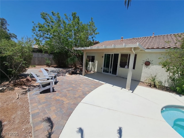 13 Desert Dawn Ln, Henderson, NV 89074 - fenced backyard with a patio