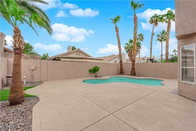 8379 Drop Camp St, Las Vegas, NV 89123 - view of pool featuring a patio area and a fenced backyard