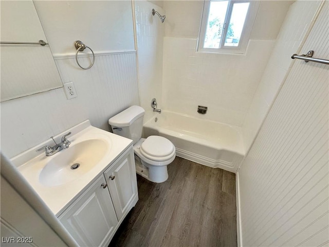4924 Carmen Blvd, Las Vegas, NV 89108 - bathroom featuring wood finished floors, vanity, and washtub / shower combination