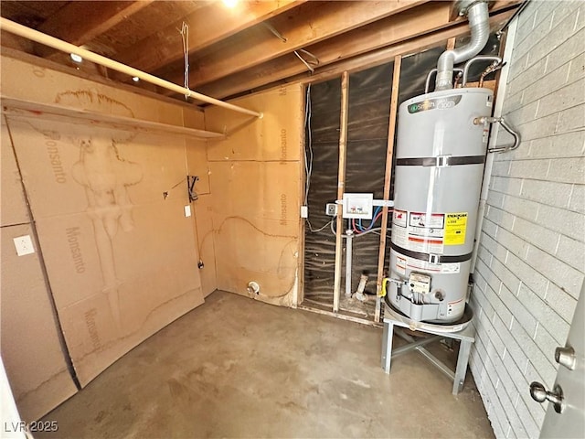 4924 Carmen Blvd, Las Vegas, NV 89108 - unfinished below grade area with strapped water heater and concrete block wall