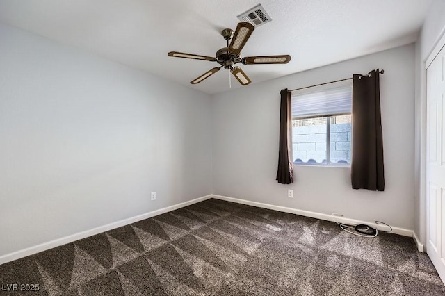 8309 Windrush Ave, Las Vegas, NV 89117 - unfurnished room featuring dark colored carpet and ceiling fan