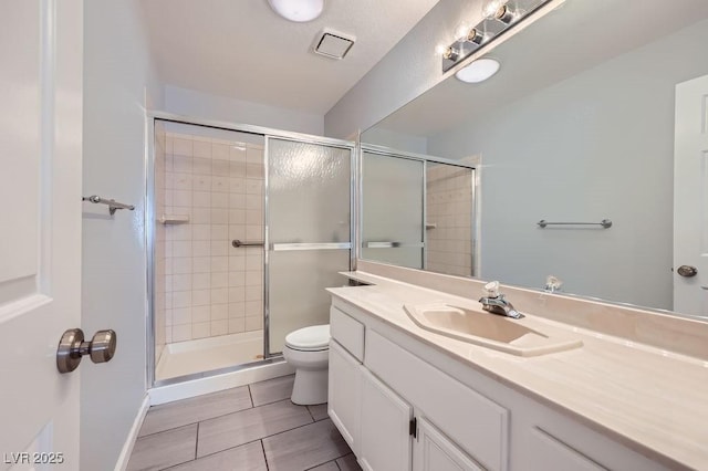 8309 Windrush Ave, Las Vegas, NV 89117 - full bath featuring vanity, a stall shower, and tile patterned floors