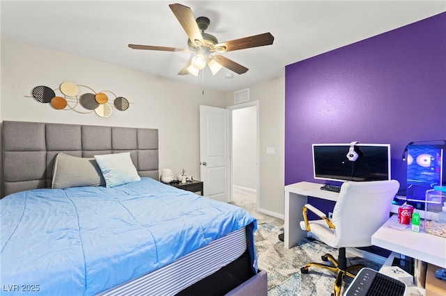 7502 Lush Oasis Ave, Las Vegas, NV 89113 - bedroom with carpet floors and a ceiling fan