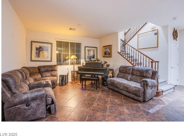 1557 Blue Sierra Ct, Henderson, NV 89074 - living room featuring stairs