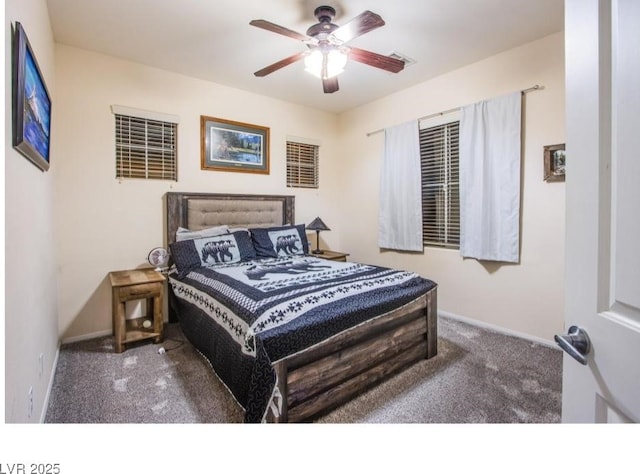 1557 Blue Sierra Ct, Henderson, NV 89074 - bedroom with carpet floors and ceiling fan