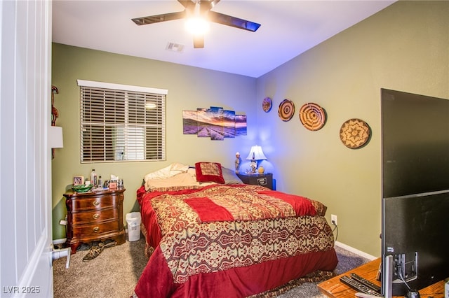 1557 Blue Sierra Ct, Henderson, NV 89074 - carpeted bedroom featuring baseboards and a ceiling fan