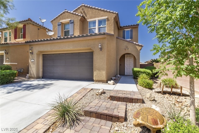 7652 Silver Baron Rd, Las Vegas, NV 89179 - view of front of house featuring a tiled roof and stucco siding