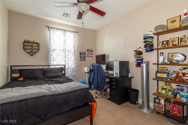 7652 Silver Baron Rd, Las Vegas, NV 89179 - bedroom featuring carpet floors, an office area, and ceiling fan