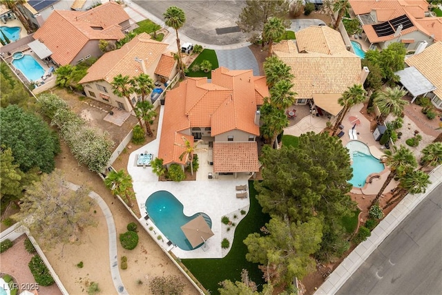 1990 Freeman Ct, Henderson, NV 89014 - aerial perspective of suburban area with a pool