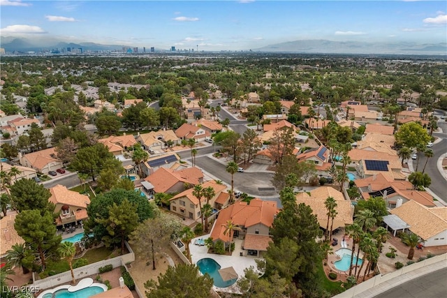 1990 Freeman Ct, Henderson, NV 89014 - aerial perspective of suburban area featuring a pool area