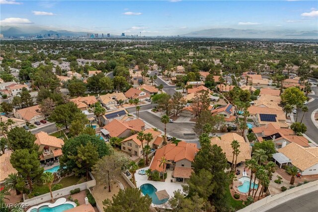 1990 Freeman Ct, Henderson, NV 89014 - aerial view of residential area with a pool