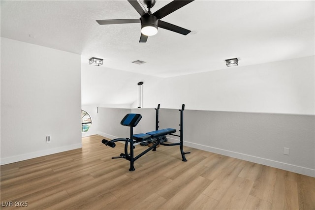 1990 Freeman Ct, Henderson, NV 89014 - exercise room with ceiling fan and wood finished floors