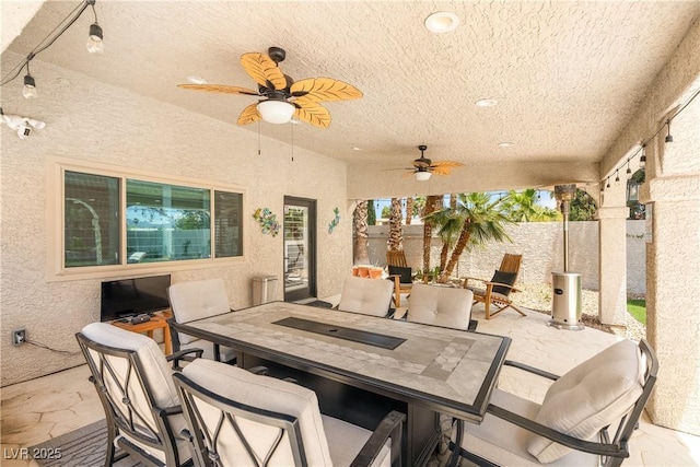 1990 Freeman Ct, Henderson, NV 89014 - view of patio featuring outdoor dining area and ceiling fan