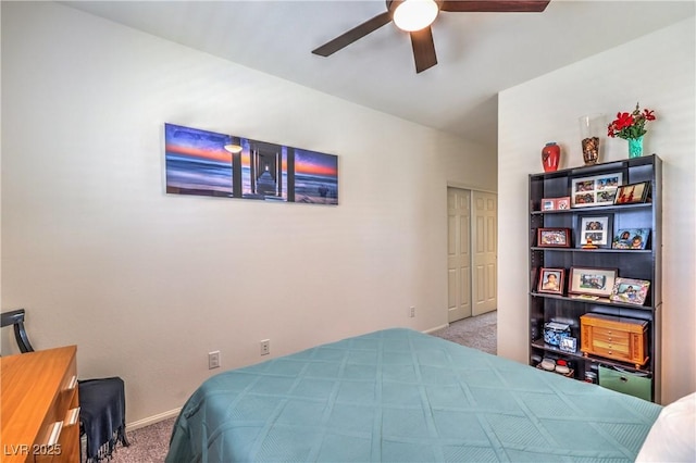 7948 Eastern Elk St, Las Vegas, NV 89149 - bedroom with carpet, ceiling fan, and a closet