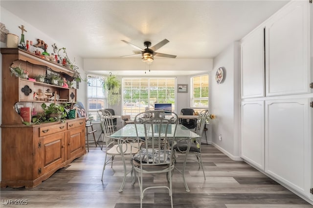 2230 Wagon Ave, Pahrump, NV 89048 - dining area featuring a ceiling fan and light wood finished floors