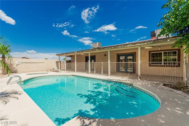 9660 W Ann Rd, Las Vegas, NV 89149 - view of swimming pool with a patio and french doors
