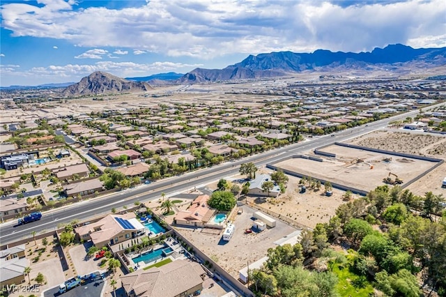 9660 W Ann Rd, Las Vegas, NV 89149 - aerial view of residential area featuring mountains